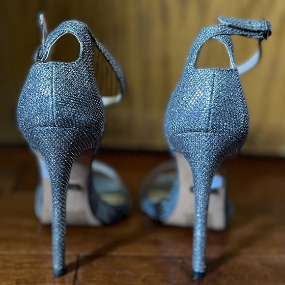TOPSHOP Sparkly Silver Strappy Heels - US 7 - EU 37 - Picture 3 of 7